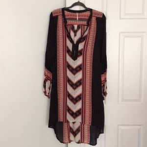 FREE PEOPLE HIGH LOW SMOCK DRESS